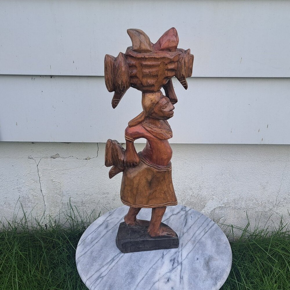 Haitian Carved Statue